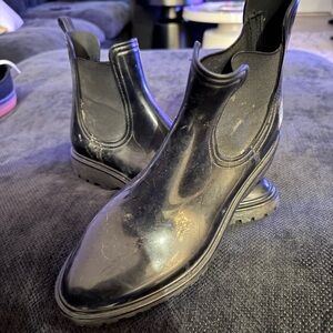 Sleek Black men’s Rain Boots